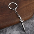 Tactical folding knife keychain with CROSSFIRE engraving and textured metal finish - Gun Black Tactical Folding Knife (007)