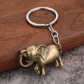 Portachiavi vintage a forma di elefante in metallo con finitura bronzo per borse - Bronzo