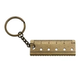 Mini porte-clés en laiton avec règle de 5 cm et gabarit de mesure pour bijoux vintage - Règle Multifonction en Bronze