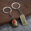Portachiavi coppia mouse e tastiera in bronzo antico con incisione Love per regalo - Bronzo Antico