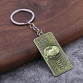 Porte-clés billet de cent dollars style hip hop en métal avec finition bronze vintage - Bronze