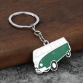 Miniatur Retro-Bus Schlüsselanhänger aus Metall im klassischen grünen Camping-Design - Grün