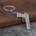 Wüstenadler Pistolenmodell Schlüsselanhänger aus Zinklegierung mit realistischen Details - Desert Eagle (Waffenschwarz) / Gunmetal