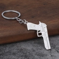 Schlüsselanhänger Desert Eagle Pistolenmodell aus Zinklegierung mit Silberoberfläche - Desert Eagle (Silber) / Silber (Weiß K)