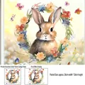 Dettaglio dell'adesivo murale con coniglio di Pasqua 30x30cm per decorazione festiva - Adesivo Statico Pasquale FHJ2657