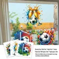 Detalle de pegatinas de fútbol formato 56x59cm para decoración de cristales y fiestas - Pegatinas de Fútbol de la Copa del Mundo (ZQ2610ABC)