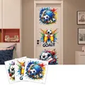 Three-piece soccer wall stickers set with goal lettering and splat art effect - Soccer Beer Sneakers 3-Piece Set (ZQ2609ABC) / 30cm*30cm*3Sheets (OPP Bag)