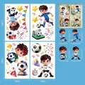 Detailed sheet of 2026 World Cup soccer stickers showing static film decal sizes and designs - Soccer World Cup Style (ZQ2614)