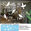 Pegatinas estáticas de pájaros y ramas blancas, detalles del diseño de 30x60cm - Pegatina Estática de Pájaros Blancos y Ramas (CJ2628)