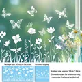 Dettaglio dimensioni 30x60cm per adesivi statici con fiori e farfalle bianche per vetri - 30cmx60cmx1 Foglio