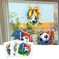 2026 Football silhouette wall stickers with goal and champagne splash design - Creative Graffiti Soccer Set (ZQ2610ABC)