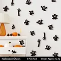 Black ghost and zombie hand 3D wall stickers set for Halloween party decoration - Halloween Ghost (Set of 8)