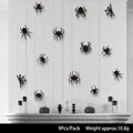 3D black spider Halloween wall decals set of 9 pieces for holiday home decoration - Halloween Spider (Set of 9)