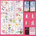 Detail of Easter window stickers set with 103 pieces featuring rabbits and colorful eggs - Easter Static Cling F12 (F12)