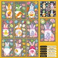 Easter gnome window stickers set of 9 double-sided colorful static clings for glass - Easter Static Sticker F03 (167pcs)