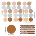 Detail of 36pcs Morandi polka dot wall stickers set with 6.3cm diameter transparent decals - Circle Style (CH21005)