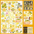9-piece set of Hawaii Summer lemon gnome static window clings with double-sided printing - XJ23002 Lemon Gnomes