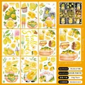 Set di 9 adesivi statici per finestre con gnomi e limoni estivi, stampa su entrambi i lati - XJ23002 Gnomi Al Limone