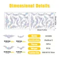 Holographic bat suncatcher window clings set with 26 pieces in various sizes - 2 Sheets Halloween Bat Set
