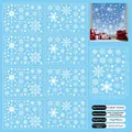 Infografía de 8 pegatinas estáticas de copos de nieve para ventanas con medidas 21x29cm - Copos de Nieve de Navidad (480 PIEZAS) / 21*29CM*8 Hojas
