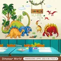 Wandtattoo-Set mit Cartoon-Dinosauriern in der Größe 105x75cm für Kinderzimmer Deko - Dinosaurier Welt (CH39032AB) / 30x90cm (2 Blätter)