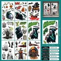 Halloween static window clings set featuring pumpkins ghosts and reapers 9 sheets - W03 (Scary Reaper & Pumpkin Set)