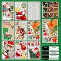 Set di 9 adesivi natalizi elettrostatici bifacciali per finestre con Babbo Natale - Set di Elementi Natalizi (2332) / 9 Fogli