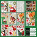 Set of 9 double-sided electrostatic Christmas window stickers with Santa and snowman - Christmas Elements Set (2332) / 9 Sheets