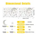Star and moon suncatcher window decals set with laser rainbow prism effect - Moon Style (LS23006) / 20*30cm*2 Sheets