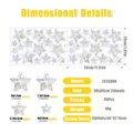 Rainbow prism star window stickers set of 36 holographic suncatcher decals for glass - Stars Style (LS23008) / 20*30cm*2 Sheets