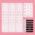 Pink Christmas snowflake window stickers, 9 sheets double-sided static clings decoration - Pink