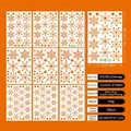 9 sheets orange snowflake window clings set with 198 pieces double sided static stickers - Orange