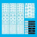Lot de 9 feuilles de stickers électrostatiques de flocons de neige bleu ciel double face - Bleu Ciel