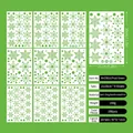 9 sheets of fruit green snowflake static window decals with double-sided printing - Fruit Green