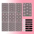 9 sheets of gradient pink snowflake static window clings for Christmas glass decoration - Gradient Pink