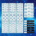 Blue starry Christmas snowflake window stickers with double-sided design for holiday decor - Starry Blue