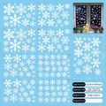 White snowflake static window stickers set with 8 sheets for Christmas glass decoration - White Fine Snowflakes (SD23106) / Set of 8 Sheets