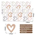Morandi heart wall decals set, 36 pieces of self-adhesive boho nursery stickers - Heart B Style (CH21002)