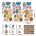 Morandi colors pebble wall stickers 36pcs set in irregular shapes for kids bedroom - Pebble Style (CH21006)