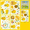 Dettaglio di 64 adesivi statici per finestre con api e girasoli per decoro primaverile - 20*30*4 Fogli