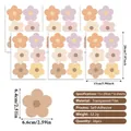 Boho style colorful floral wall stickers set for children bedrooms with 36 daisy decals - Floral Style (CH21007Y)