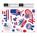 Independence Day window static stickers with US flag patterns and festive icons - Independence Day Static Cling LK101-Map and Balloons (LK101) / 35*25*1 Sheet