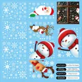 Christmas Santa and Snowman static window stickers set of 8 sheets 322 pieces - Christmas Set (8 Sheets)
