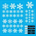 White snowflake static window decals set with 29 pieces for Christmas glass decoration - Christmas Snowflake AB Version (Set of 2 Sheets)