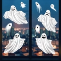 Adesivi elettrostatici per finestre con fantasmi bianchi per decorazioni Halloween - Mondo dei Fantasmi (CH39168AB) / 30x90cm X 2
