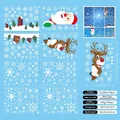Detail of 8 sheets Christmas window stickers featuring reindeer, snowflakes and Santa Claus - Set B (8 Sheets per Set/339 Pcs)