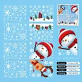 Christmas snowman and snowflake window stickers set with 8 double-sided static film sheets - Set (8 Sheets) / Christmas Window Clings Set