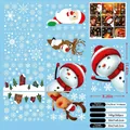 Detalle del juego de 8 hojas de pegatinas navideñas estáticas con 268 piezas de renos - 21x29cm (Paquete de 8 hojas) / Pegatinas de Ventana de Estilo Nuevo de Navidad