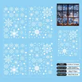 Set of 4 sheets with 119 white snowflake window clings for Christmas glass decoration - Set K (4 Sheets per Set/119 Pcs)