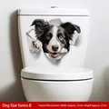 3D Border Collie Hundetoilette Aufkleber, Wandtattoo für Zuhause, 31cm x 27cm - Border Collie A (CH33136)